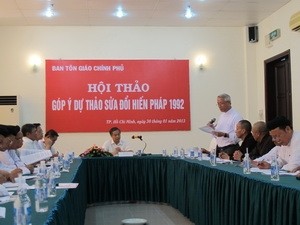 Lấy  ý kiến các đại biểu tôn giáo về Dự thảo sửa đổi Hiến pháp 1992 - ảnh 1